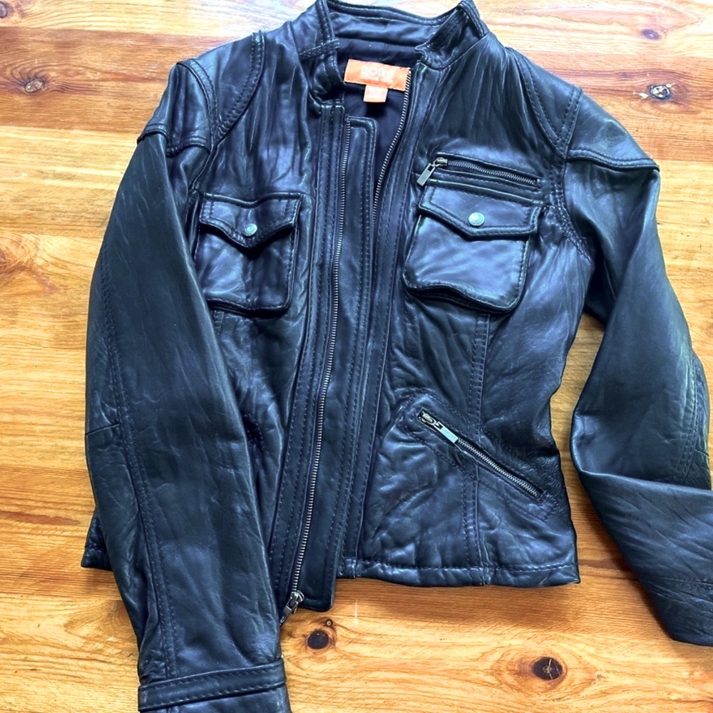 100% genuine leather Moto jacket